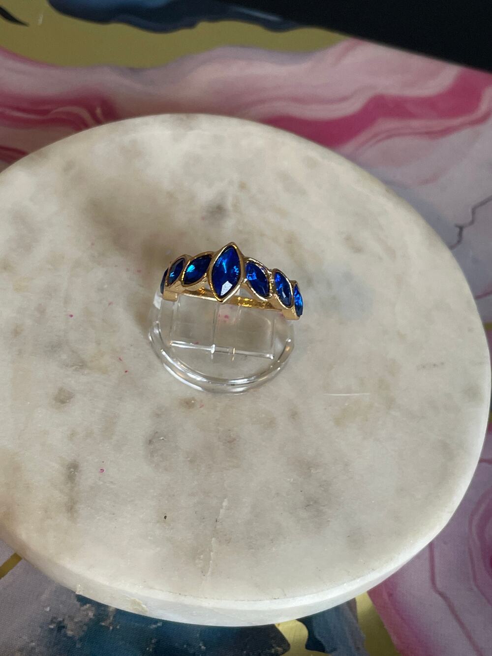 New fashion ring gold tone cz - 8